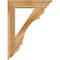 Ekena Millwork Olympic Traditional Rough Sawn Bracket w/ Offset Brace, Western Red Cedar, 6"W x 24"D x 32"H BKT0604X24X32OLY01RWR - alternate 3